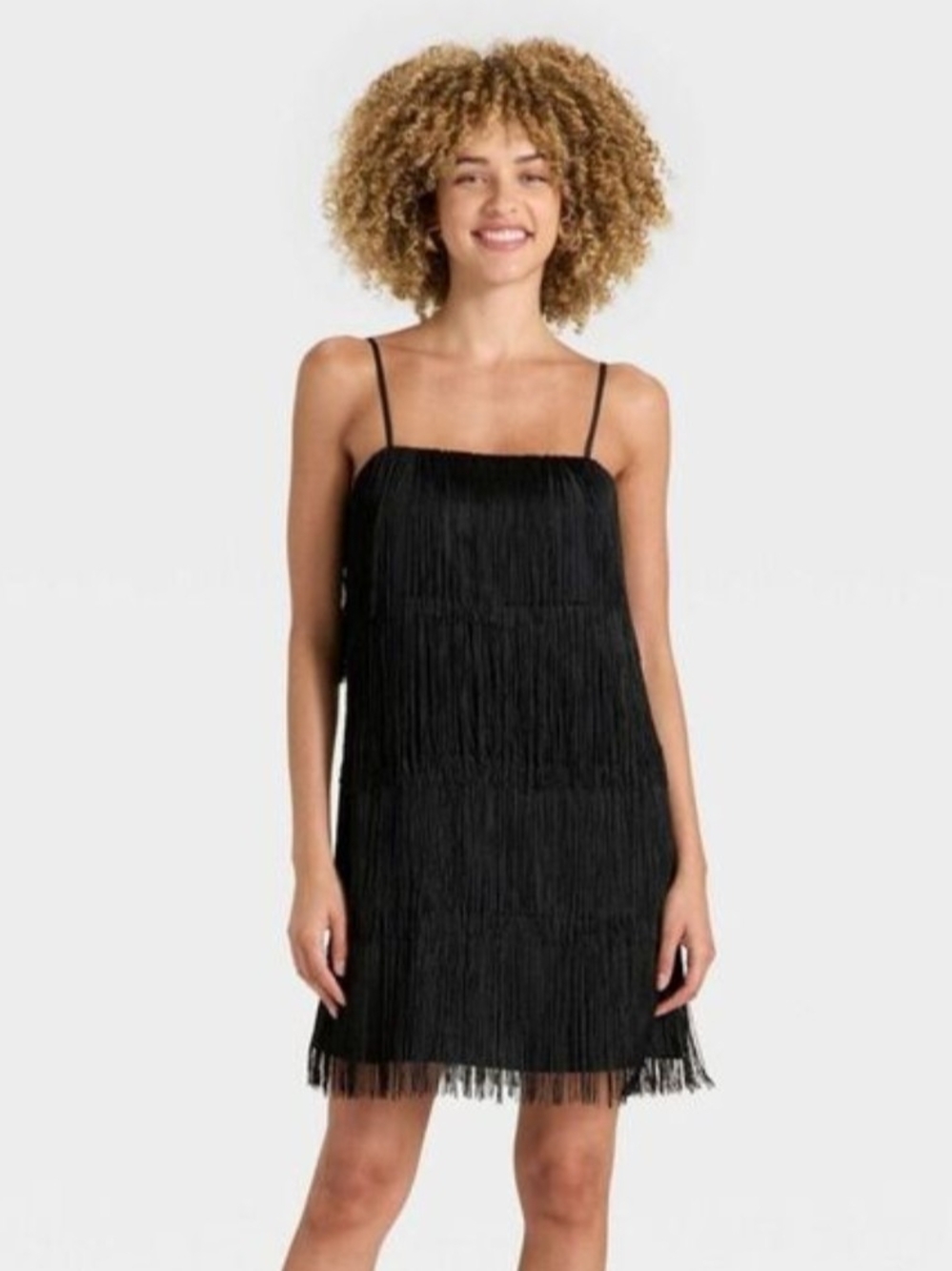 Black Western Rodeo Layered Fringe Slip Dress - NWT Women's Party Dress